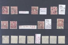 Dt. Reich, Posten Besonderheiten aus Michel Nr. 39-44 auf 4 Steckkarten