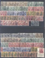 Dt. Reich, gestempelter Posten aus 1900-02 auf 5 Steckkarten