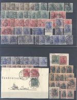 Dt. Reich, gestempelter Posten aus 1905-15 auf 7 Steckkarten