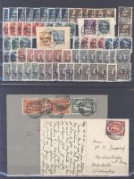 Dt. Reich, gestempelter Posten aus 1916-20 auf 8 Steckkarten