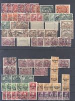 Dt. Reich, gestempelter Posten aus 1916-20 auf 8 Steckkarten