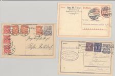 Dt. Reich, 7 Belege aus den 1920er Jahren mit Bahnpostbrief