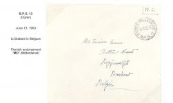 Alliierte Besetzung,, Belgischer Feldpost Brief 1953 B.P.S. 12 n. Belgien