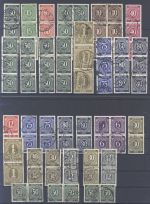 All. Besetzung, gestempelter Posten Ziffernausgaben auf 6 Steckkarten