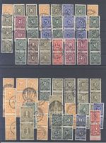 All. Besetzung, gestempelter Posten Ziffernausgaben auf 6 Steckkarten