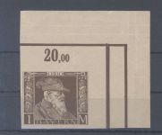 Bayern Michel Nummer 86 II, 1 Mark 1911 ** vom Eckrand, FA Kopie BPP
