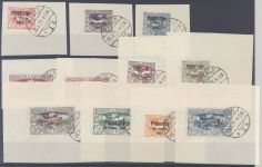 Dt. Abstimmung Oberschlesien Michel 30-40 Briefstücke, geprüft BPP