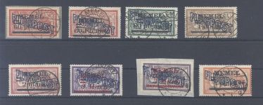 Memel Michel Nummer 40-46, Freimarken 1921 gestempelt, teils geprüft