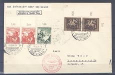 Dt. Reich Zeppelinpost, Brief mit u.a. 2 x Michel 671x als Eckrandpaar