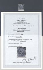 Dt. Reich Dienst Mi.Nr. 19b 20 Pfg. 1920 Farbe b gestempelt Befund BPP