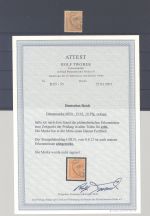 Dt. Reich Dienst Michel Nummer 65, 10 Pfg 1921-22 gestempelt, FA BPP