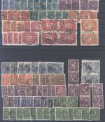 Dt. Reich, gestempelter Posten aus 1921-23 auf 6 Steckkarten