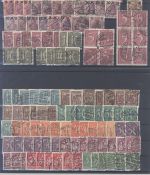 Dt. Reich, gestempelter Posten aus 1921-23 auf 6 Steckkarten