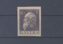 Bayern Michel Nummer 85 I U, 80 Pfg. Freimarke 1911 ungezähnt **