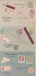 All. Bes., 6 Eilboten - Nachnahme Briefe als Posten