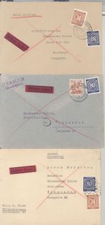 All. Bes., 6 Eilboten - Nachnahme Briefe als Posten