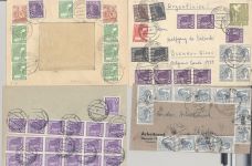 All. Bes., 10 Belege mit Zehnfach Frankaturen aus 1948