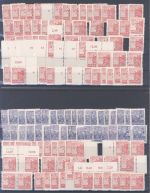 SBZ, ** Posten aus 29-40x, weisses Papier auf 6 Steckkarten