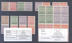 SBZ Zusammendrucke Michel Nummer W Zd 13-16, S Zd 3-6, HZ 11 **
