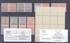 SBZ Zusammendrucke Michel Nummer W Zd 13-16, S Zd 3-6, HZ 11 **