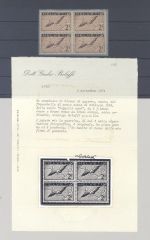 Schweiz Michel Nummer 245x, 2 Fr. Brieftaube ** Viererblock, FA Bolaffi