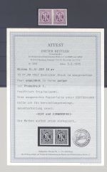 Bizone Michel Nr. 22 P, 10 Pfg. AM Post Probedruck als ** Paar, FA BPP