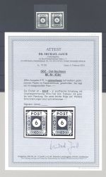 SBZ Michel Nummer 43 Ac, 6 Pfg. Freimarke 1945 Farbe c ** Paar, FA BPP