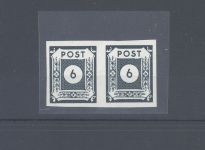 SBZ Michel Nummer 43 Ac, 6 Pfg. Freimarke 1945 Farbe c ** Paar, FA BPP