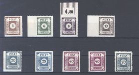 SBZ, **gestempelter Posten Postmeistertrennungen 42-50, einiges gp.