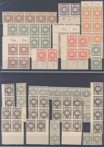 SBZ, **/gestempelter Posten Einheiten auf 4 Steckkarten