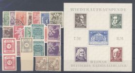 SBZ, umfangreicher **-gestempelter Posten auf 5 Steckkarten