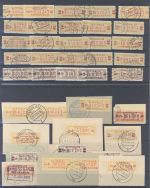 DDR Dienst ZKD, gestempelter Posten aus Mi. 16-30 auf 4 Steckkarten