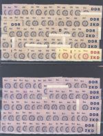 DDR Dienst Laufkontrollzettel, ** Posten aus 1-15 auf 5 Steckkarten
