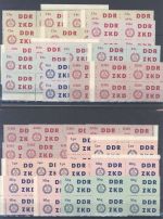 DDR Dienst Laufkontrollzettel, ** Posten Viererblöcke auf 5 Steckkarten