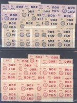 DDR Dienst Laufkontrollzettel, ** Posten Viererblöcke auf 5 Steckkarten
