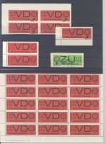 DDR Dienst, Posten auf 4 Steckkarten mit Einschreibemarken