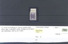 Dt. Bes. 2. WK Zara Porto Michel Nummer 11 III, 50 C. Freimarke 1943 **, geprüft BPP