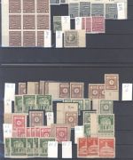 SBZ, **-gestempelter Spezialposten auf 6 Steckkarten