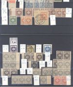 SBZ, **-gestempelter Spezialposten auf 6 Steckkarten