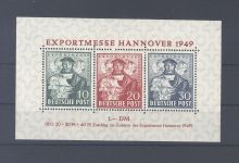 Bizone Block 1c, Exportmesse 1949 **, geprüft BPP