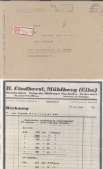 Dt. Lokalpost Mühlberg, Gebühr bezahlt R - Brief 1945 aus Mühlberg