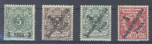 Dt. Kolonien Ostafrika Michel Nummer 2 und 6-8 aus 1893-86 **