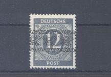 Bizone Michel Nummer 56 II 12 Pfg. Bandaufdruck ungebraucht * gp. BPP