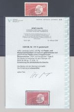 DDR Michel Nummer 721 X, Lunik 2 Papierabart gestempelt, FA VP
