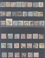 Thurn & Taxis, umfangreicher gestempelter Posten auf 2 Steckkarten