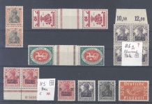 Dt. Reich, ** Posten aus 1916-20 auf Steckkarte, einiges geprüft