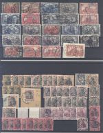 Dt. Reich, gestempelter Posten aus 1875-1920 auf 12 Steckkarten