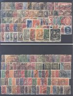 Dt. Reich, gestempelter Posten aus 1875-1920 auf 12 Steckkarten