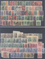 Dt. Reich, gestempelter Posten aus 1875-1920 auf 12 Steckkarten