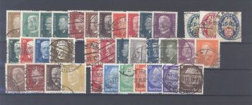 Dt. Reich, gestempelter Posten aus 1924-32 auf 3 Steckkarten